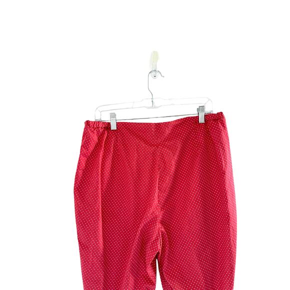 Talbots Pink Polka Dot Work Office Business Career Heritage Ankle Pants Size 14W - Picture 4 of 10